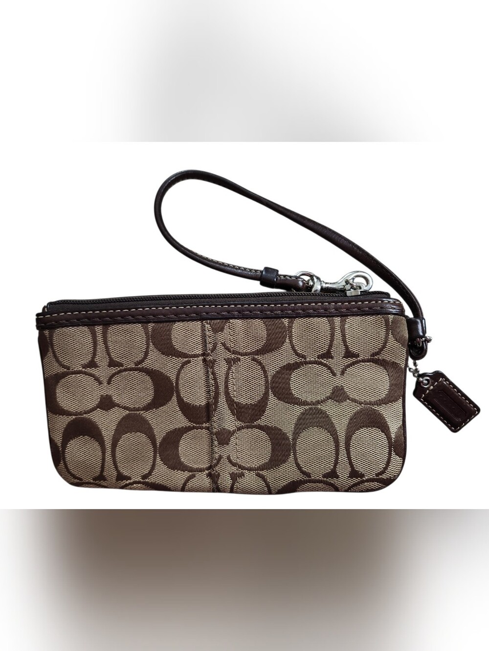 Coach EUC Signature Ocelot Leopard Stripe Wristlet Y2K Era - Picture 3 of 7